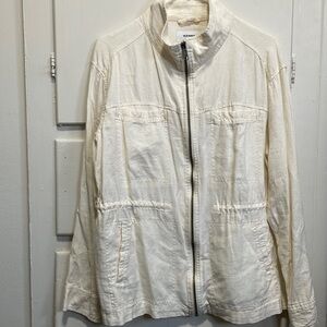 White Zip Up Cardigan